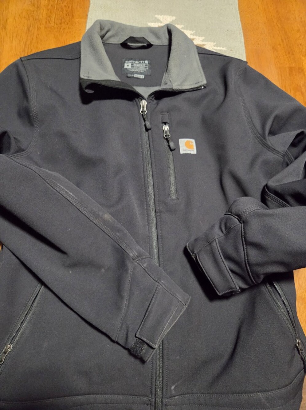 Carhartt Men's Black Performance Softshell Jacket with Logo Patch
